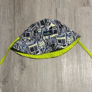 Vilebrequin Black and Lime Patterned Hat